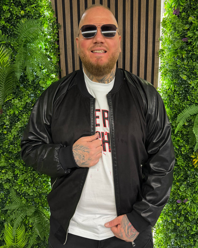 BOMBER CAMOSCIO/ECO-PELLE