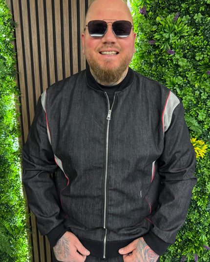 COORDINATO JEANS NERO E BLU