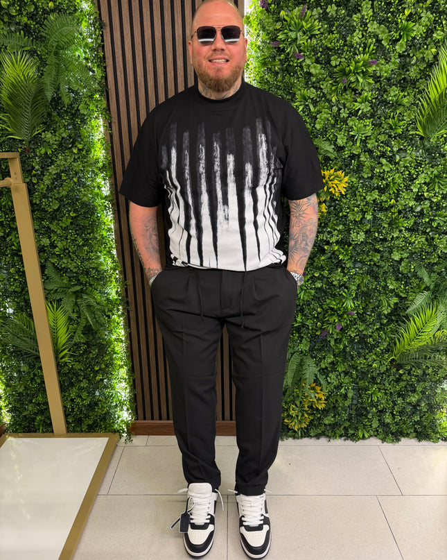 T-SHIRT STAMPA PITTURA TESSUTO LEGGERO