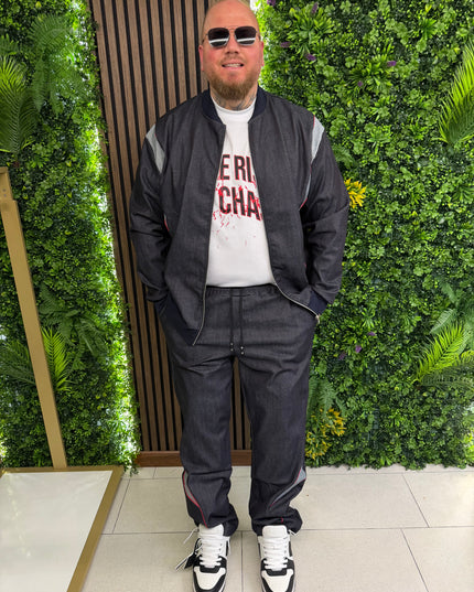 COORDINATO JEANS NERO E BLU