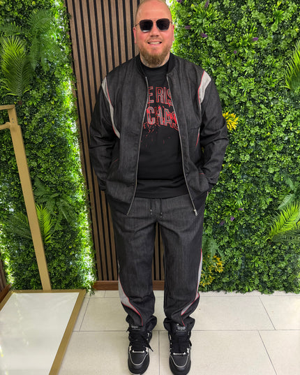 COORDINATO JEANS NERO E BLU