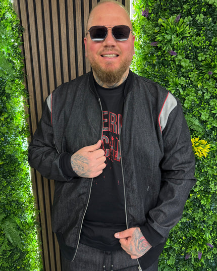 COORDINATO JEANS NERO E BLU