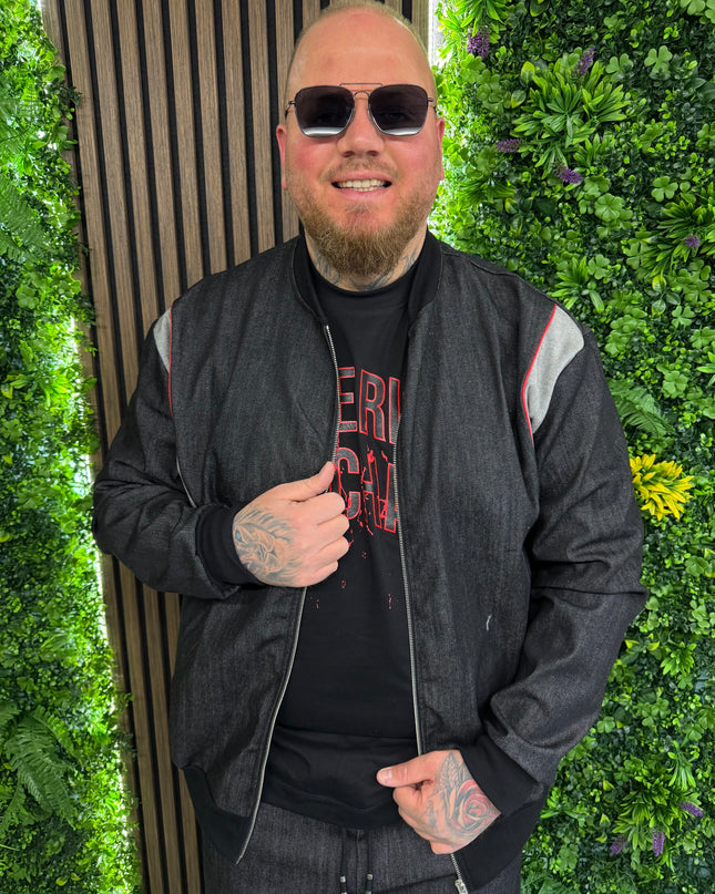 COORDINATO JEANS NERO E BLU