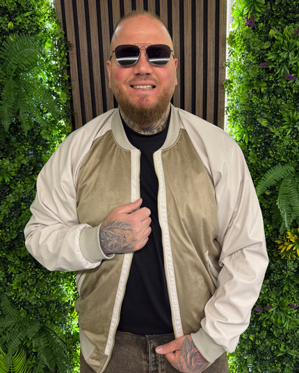 BOMBER CAMOSCIO/ECO-PELLE