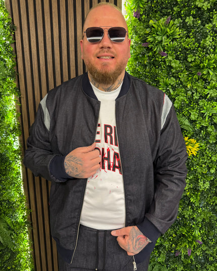 COORDINATO JEANS NERO E BLU