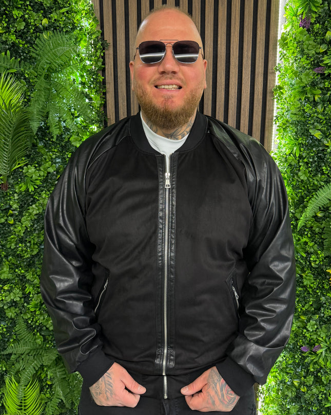BOMBER CAMOSCIO/ECO-PELLE