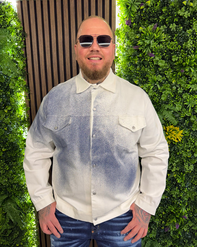 Giubbino Sfumato Con Bottoni a Pressione