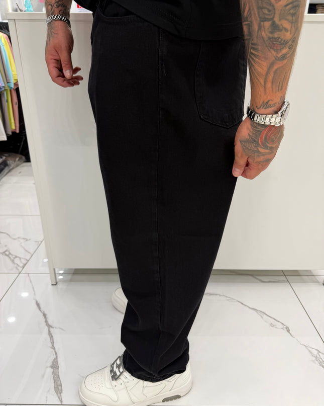 JEANS SUPER BAGGY NERO “BURBANK”
