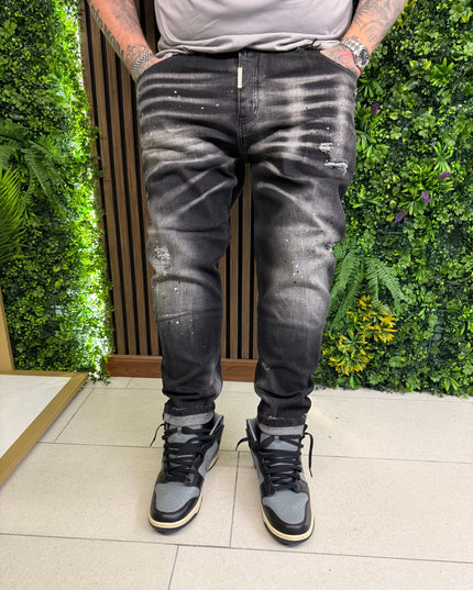 Jeans Mod Dsq2 BLACK Strappi (SPARTAN)
