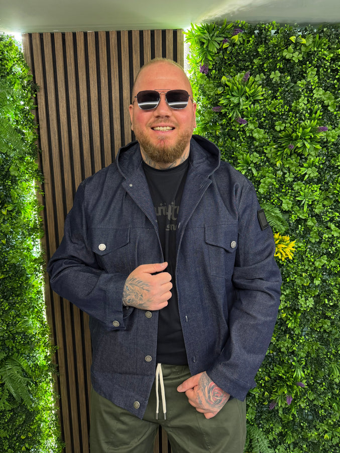 GIUBBINO JEANS CON BOTTONE A PRESSIONE