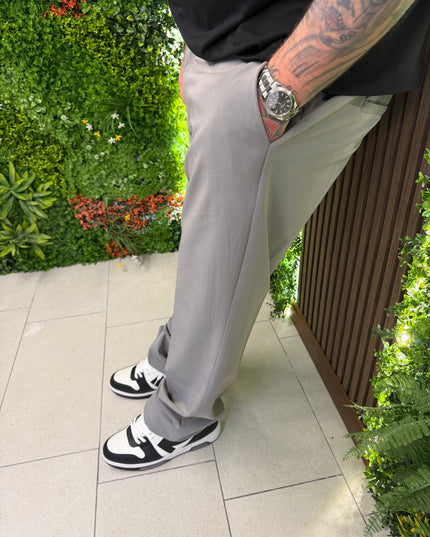 PANTALONE FONDO AMPIO MEZZA MOLLA E BOTTONE