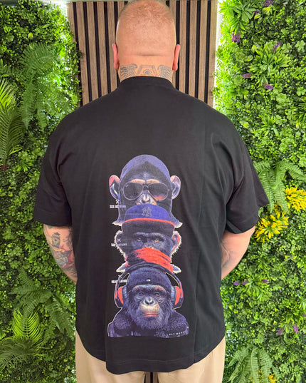 T-SHIRT STAMPA RETRO SCIMMIE “🙈🙊🙉”