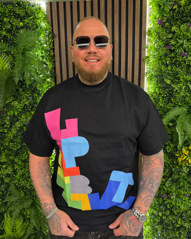 T-SHIRT LETTERE COLORATE