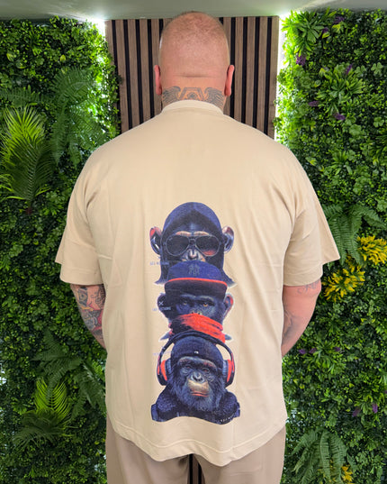 T-SHIRT STAMPA RETRO SCIMMIE “🙈🙊🙉”