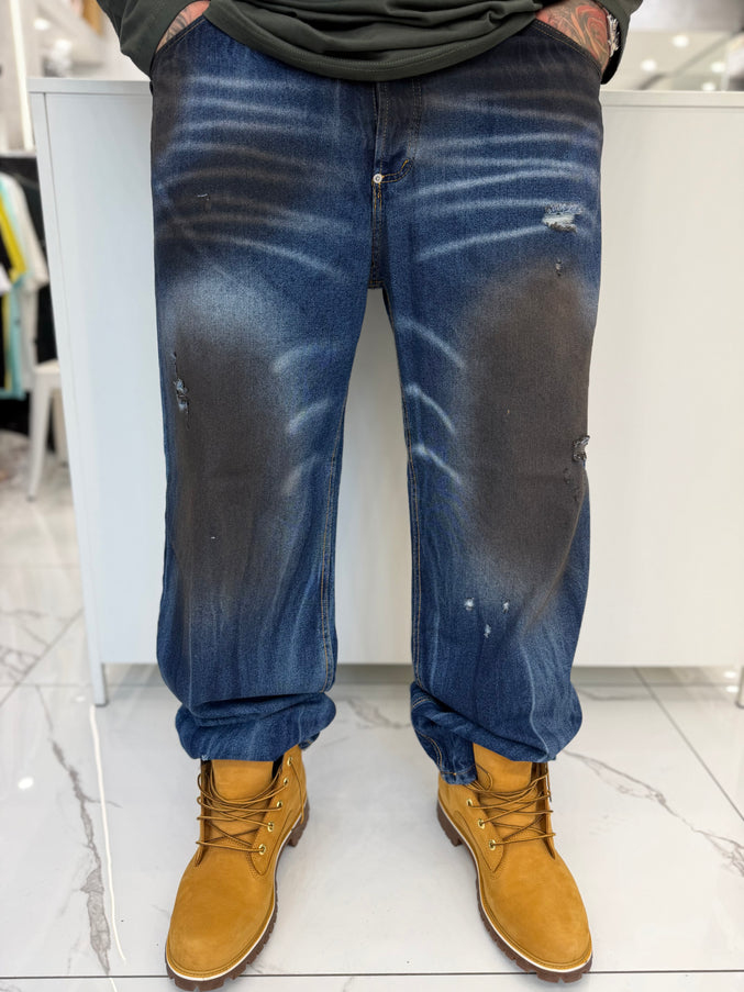 JEANS SUPER BAGGY “SPORCATO”