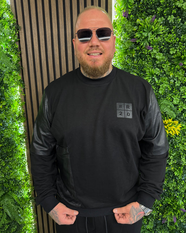 TRACKSUIT COTONE CON INSERTI ECO-PELLE