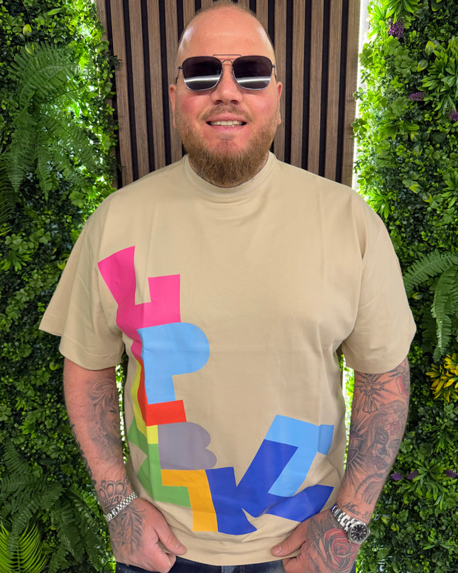 T-SHIRT LETTERE COLORATE