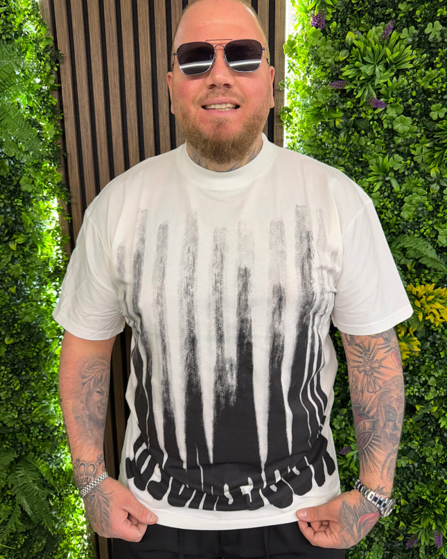 T-SHIRT STAMPA PITTURA TESSUTO LEGGERO