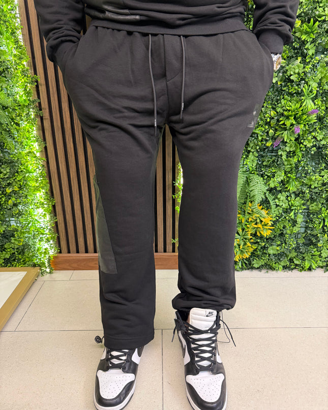 TRACKSUIT COTONE CON INSERTI ECO-PELLE